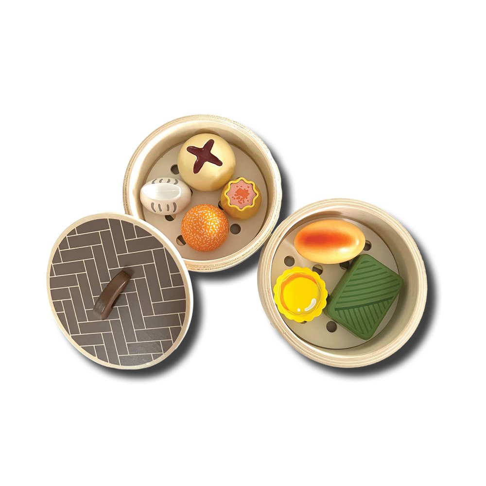 Bitty Bao: 12-Piece Magnetic Wooden Dim Sum Toy Set